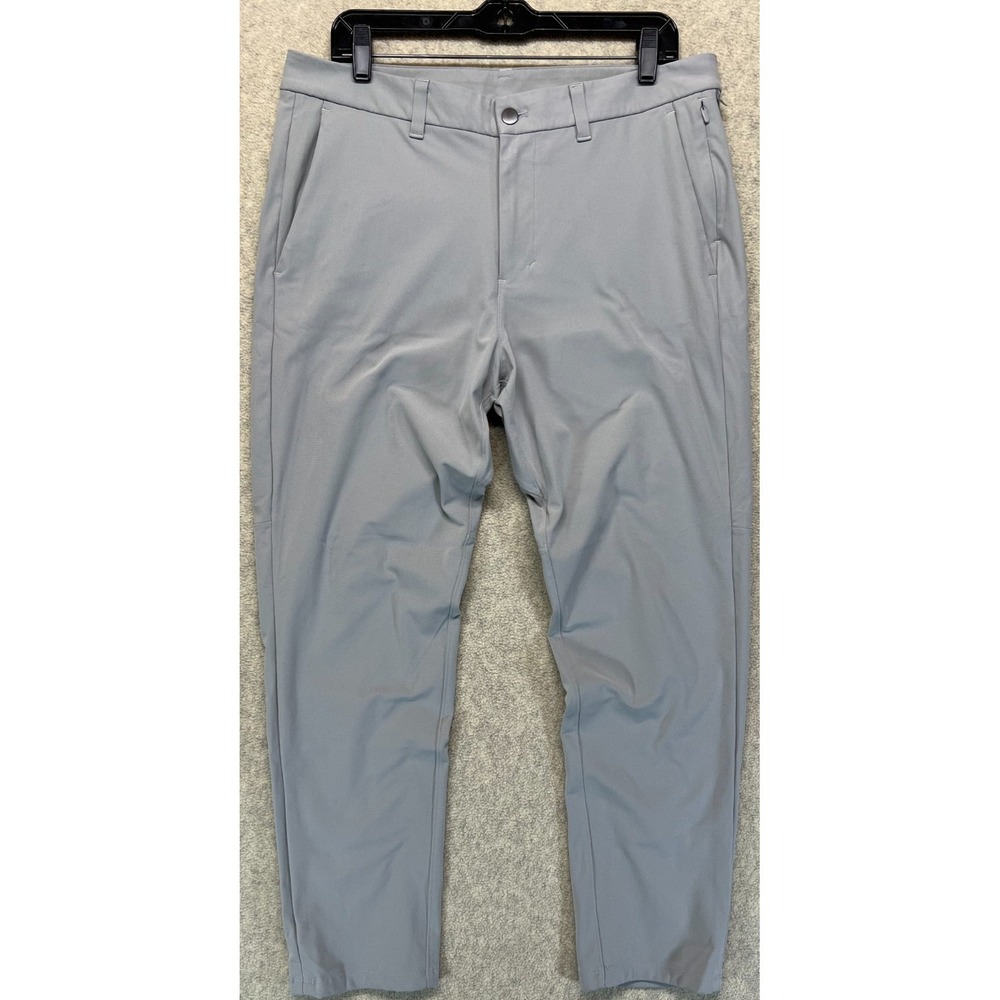 Lululemon Mens ABC‎ Slim Fit Pants Gray Stretch 5 Pocket Golf Performance 34